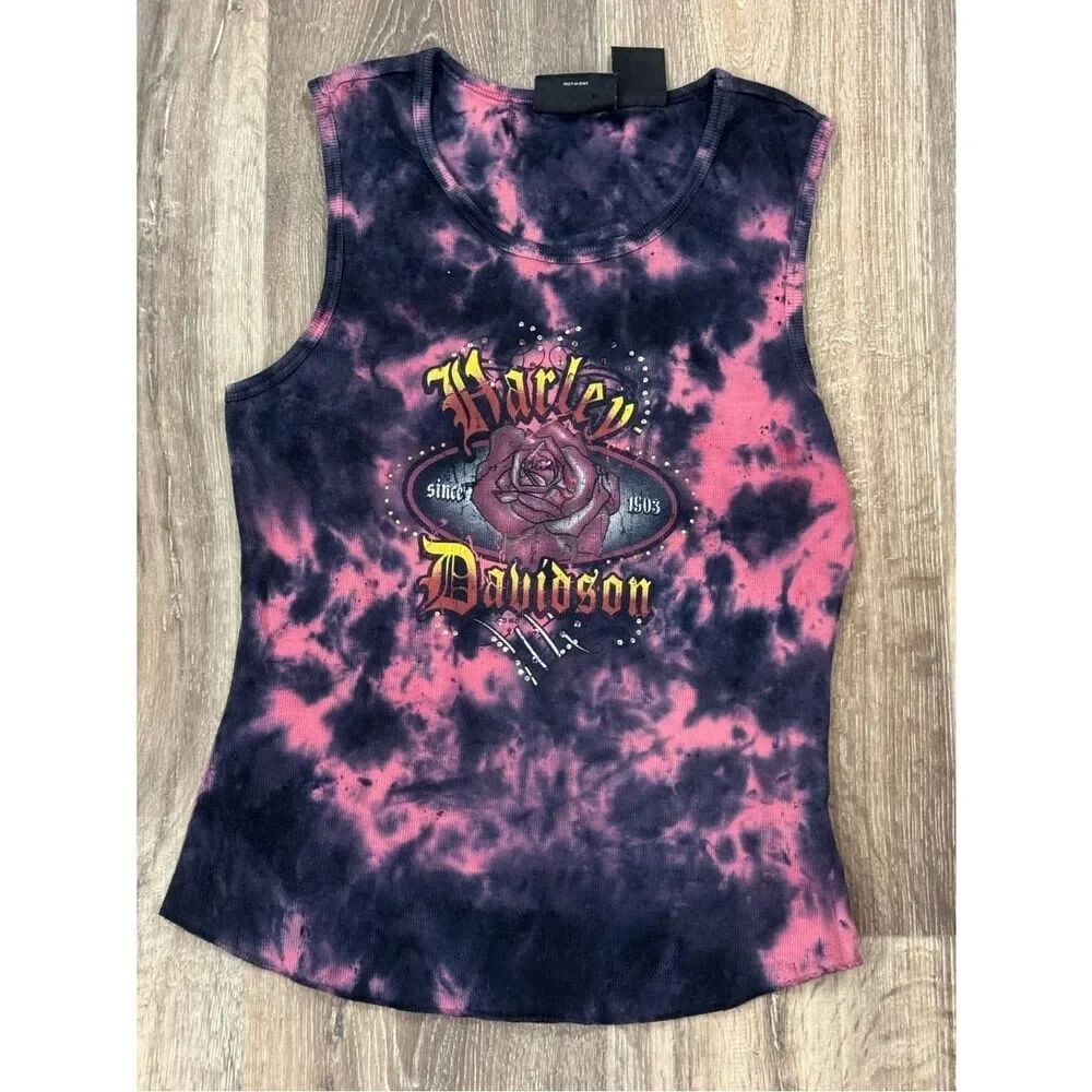 Harley Davidson Tie Dye Racerback Tank Top Women’s Medium